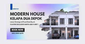 Rumah 2 Lantai Dgn Desain Futuristik Yang Modern Dkt Stasiun Depo