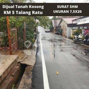Jual Tanah Pinggir Jl.anggrek Km 5 Talang Ratu