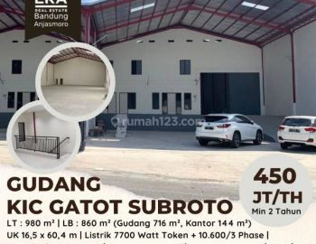 Disewakan Gudang Kic Gatsu Ada Kantor Dan Loading Dock