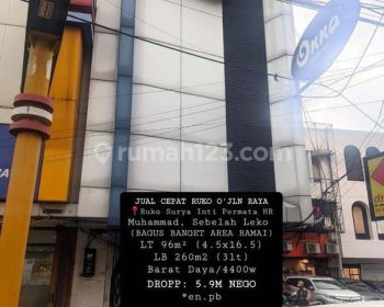 SALE: Ruko nol jln hadap raya utama HR.MOCH Sby barat, strategis bgt, Bagus NEGO