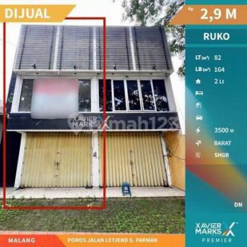 Ruko 2 Lantai Strategis di Poros Jalan Letjend S. Parman, Blimbing Kota Malang