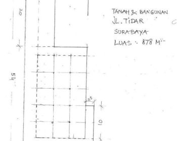 Tanah Luas Sekaligus Bangunan Tidar Surabaya Murah Lie.a142
