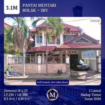 Dijual Rumah Murah Luas Full Furnish Langka Di Pantai Mentari Bulak Kenjeran Dan