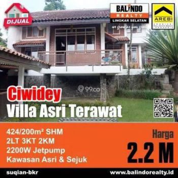 Dijual Villa Terawat Siap Huni Di Ciwidey