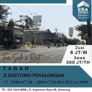Disewakan Tanah Pinggir Jalan Raya Dr Soetomo Pekalongan