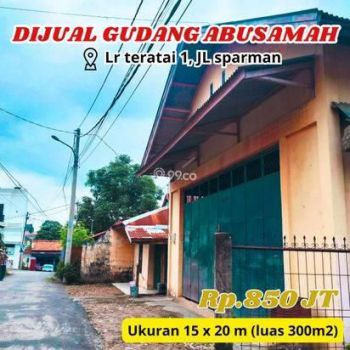 Dijual tanah dan bangunan gudang bonus bedeng 3 pintu