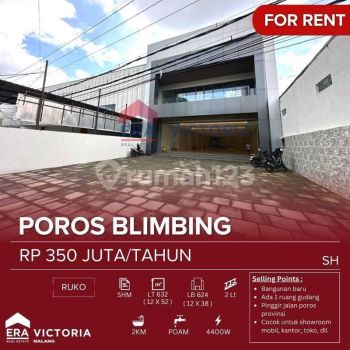 Ruko strategis kawasan ramai, bangunan Baru