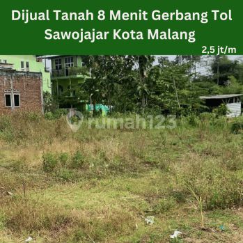 Tanah 8 Menit Pintu Tol Sawojajar Kota Malang