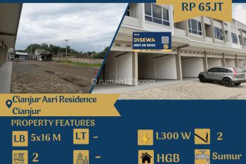 Disewakan Ruko Baru 2 Lantai di Cianjur Asri Residence, Cianjur