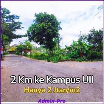 Jual Tanah Jogja Utara, Cocok Investasi, 2 Km Kampus Uii