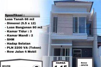 Rumah Baru Minimalis 2 Lt di Pondok Maritim Surabaya