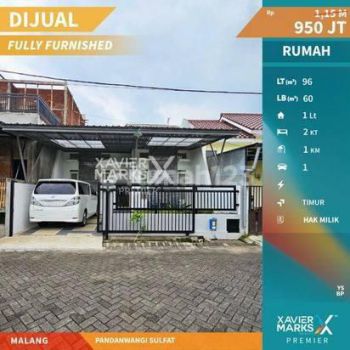 Rumah Baru Minimalis dan Full Furnished, di Pandanwangi Sulfat, Malang