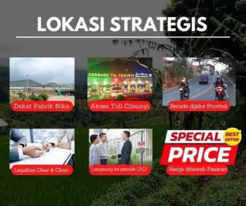 Sebidang tanah zona kuning di pinggir jalan provinsi daerah nagreg kabupaten