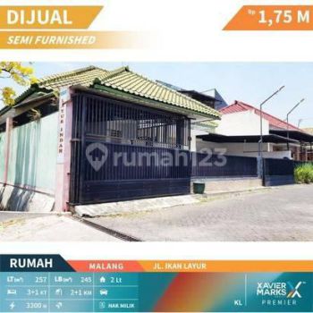 Rumah Semi Furnished Ikan Layur Malang