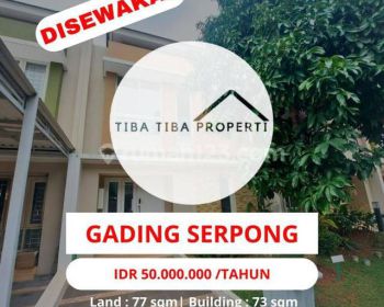 DISEWAKAN CEPAT RUMAH CLUSTER THOMSON SUMMARECON GADING SERPONG