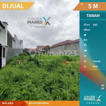 Tanah Boulevard Araya Malang Dekat Plaza Araya