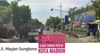 DIJUAL Tanah&Bangunan LD 17 mtr, Jl Mayjen Sungkono, Prospektif