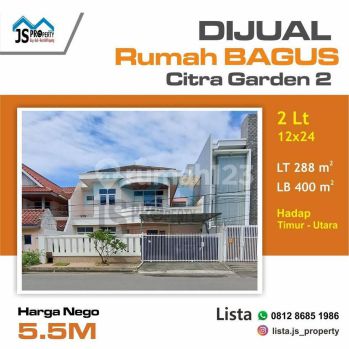 Dijual Cepat Rumah 2 Lantai Bagus Di Citra Garden 2 Jakarta Barat