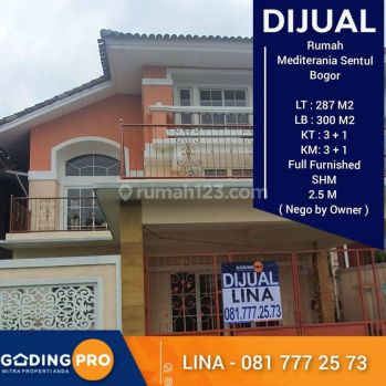 Dijual Cepat Rumah Mediteania, Sentul City. Bogor