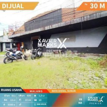 Ruang Usaha Dijual di Raya Dieng, Sukun, Malang