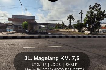 Pekarangan Kosong Ideal Usaha Tepi Jalan Magelang Km 7 Utara Jombor