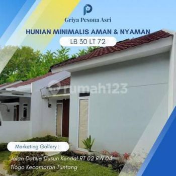 Rumah di Kawasan Eksklusif Lingkungan Asri Type 30 72 di Tuntang