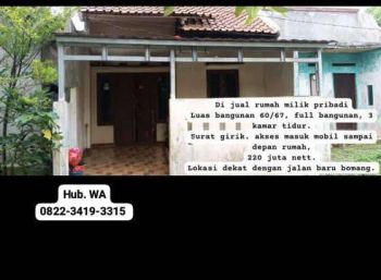 Rumah second dekat jalan baru Bogor Kemang