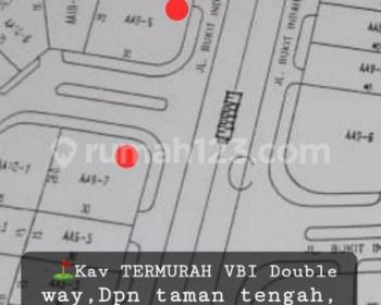 SALE TERMURAH= Kav VBI Pakuwon Indah depan double way, samping raya boulevard,