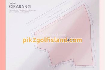 Jual Tanah 3500 M2 67x50 Jl Raya Cikarang Cibarusah Lippo Cikarang