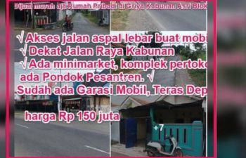 Dijual murah aja Rumah Pribadi di Griya Kabunan Asri Blok C. 21 Slawi. Lokasi