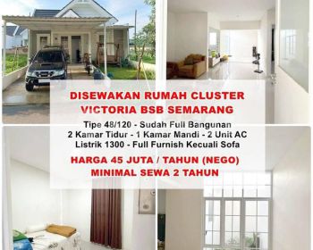 Disewakan Rumah Cluster Victoria Bsb Semarang