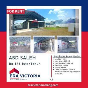 Ruang Usaha Bisa Buat Gudang atau Kantor di Abd. Saleh Disewakan