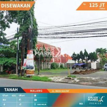 Tanah Kavling Disewakan di Raya Sulfat, Blimbing, Malang