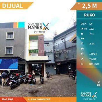 Lu1509 Dijual Ruko 3 Lt Strategis di Jalan Raya Borobudur Malang