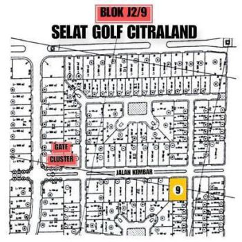 Kavling Citraland Cluster Selat Golf Posisi Hook Row Jalan Kembar