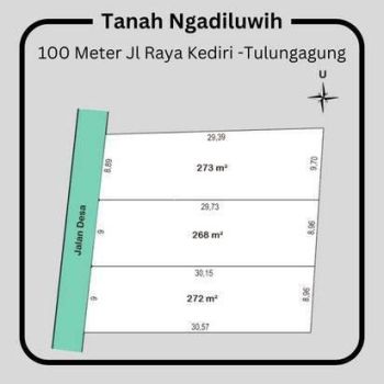 Jual Tanah Kediri Dekat Stasiun Ngadiluwih Legalitas SHM