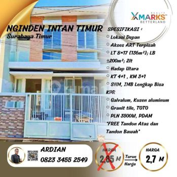Rumah Nginden Intan Timur Surabaya dekat MERR
