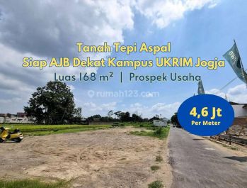 Tanah Murah di Purwomartani Jogja, Tepi Aspal, Siap Ajb