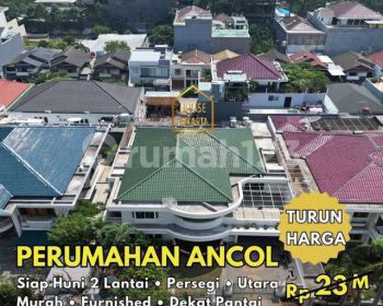 Rumah 2 Lantai Siap Huni Persegi Utara Furnished Dekat Pantai Murah
