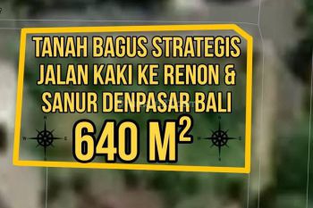 Tanah Bagus Strategis Jalan Kaki ke Renon dan Sanur Denpasar Bali