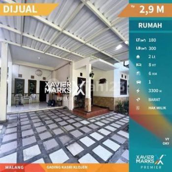 Rumah Asri  Siap Huni di Gading Kasri Klojen Malang