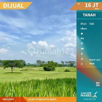 Tanah Kavling View Lapangan Golf Plus View Pegunungan di Jalan Utama Kota Araya