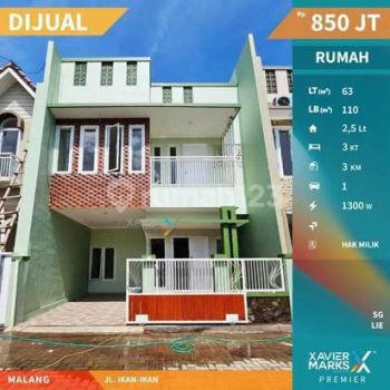 Rumah Baru Cantik dan Strategis di Ikan2, Blimbing dekat SMA Santo Yusuf (Hua