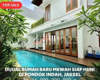 Rumah Mewah Siap Huni Bergaya Minimalis Modern di Pondok Indah
