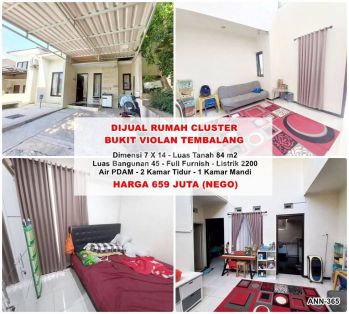 Dijual Rumah Cluster Bukit Violan Meteseh Tembalang Semarang