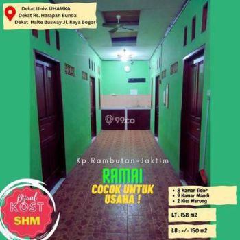 Jual Rumah Kost + Kios Murah Dekat Kamus UHAMKA