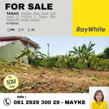 Tanah di Candi golf luas tanah 4000 m² SHM