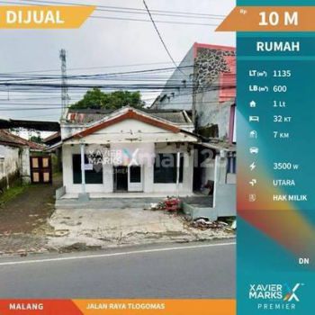 Rumah Kost Plus Ruang Usaha Lokasi Sangat Dekat UMM di Jalan Raya Tlogomas -