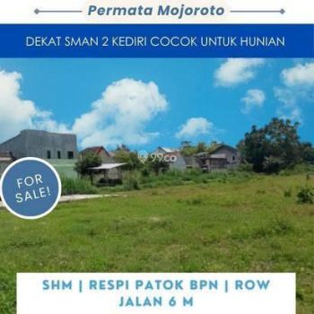 Tanah Kediri Dekat SMAN 2 Kediri Akses Mobil Siap Bangun