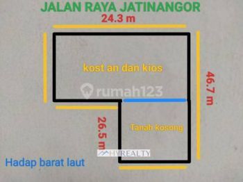 Dijual Rukost Ruang Usaha Lahan Kosong di Jl. Jatinangor